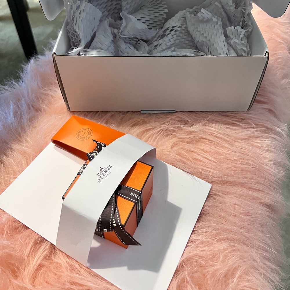 Authentic Hermes chaine d Ancre silver ring size 52